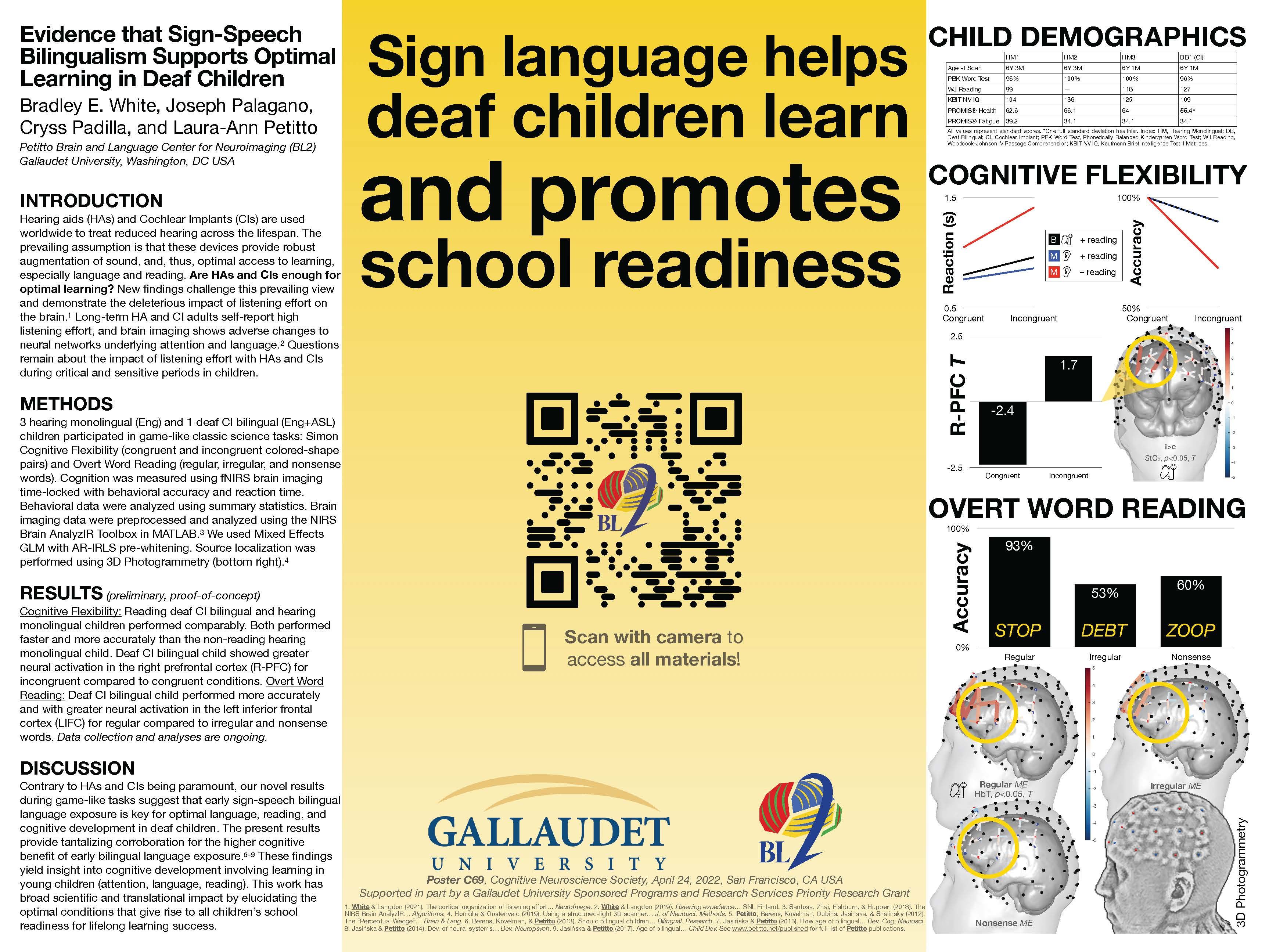 Sign language helps deaf children